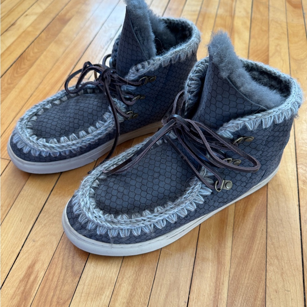 Gray Mou Eskimo Lace Up Boots Men’s Size 7 Women’s size 8.5 - Picture 3 of 5